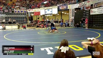 165 lbs Quarterfinal - Creyo Koop, Howard-West Elk vs Cole Mathes, Humboldt