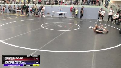 82 lbs Champ. Round 1 - Campbell Protzman, Avalanche Wrestling Association vs Cannon Browning, Mat-Su Matmen