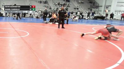 106 lbs Consi Of 128 #2 - Devin Barkmeyer, PA vs Daniel Candullo, CT
