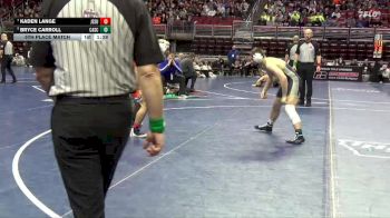 1A-144 lbs 5th Place Match - Bryce Carroll, Cascade vs Kaden Lange, Jesup