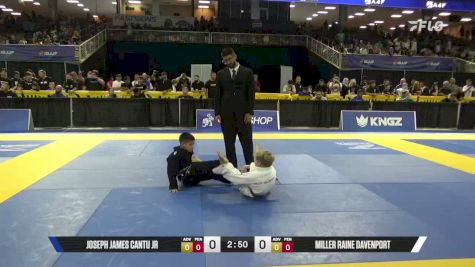 Joseph James Cantu Jr vs Miller Raine Davenport 2026 Pan Kids Jiu-Jitsu IBJJF Championship