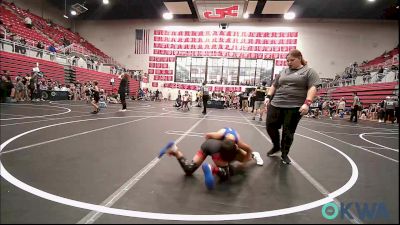 64 lbs Consolation - Ashton Edie, Mustang Bronco Wrestling Club vs Oaklee Stone, Piedmont