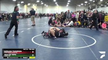 155 lbs Champ. Round 1 - Katalina Thompson, Eaton Rapids Youth WC vs Analize Tapia, Lowell WC