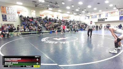 132 lbs Champ. Round 1 - Evan Rodriguez, Cathedral Catholic vs Shaun Vague, Dos Pueblos