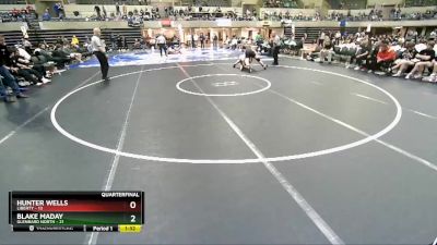 220 lbs Quarterfinals (8 Team) - Blake Maday, Glenbard North vs Hunter Wells, Liberty