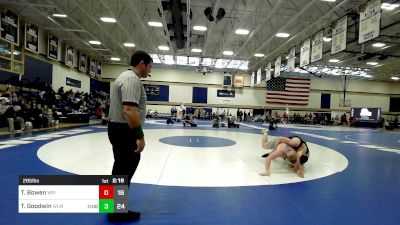 285 lbs Semifinal - Trevor Bowen, Worcester Polytechnic vs Tommy Goodwin, Williams