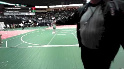 140 lbs Quarterfinal - Joseph Johnson, STC2 vs Brody Pealer, BOM2