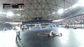 Boys 4A 120 lbs Champ. Round 2 - Vincent Hunt, Moses Lake vs Aizak Fetters, Curtis