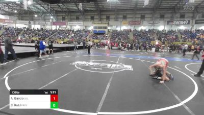 100 lbs Round Of 32 - Andres Garcia, Del Norte vs Bobby Kidd, Preston Middle School