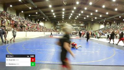 65-70 lbs Rr Rnd 1 - Brynlee Dupree, Cavalier Wrestling Club vs Ella Robbins, Bison Takedown Wrestling Club