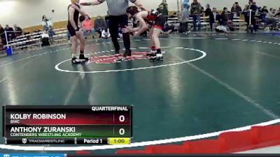 102 lbs Quarterfinal - Kolby Robinson, BWC vs Anthony Zuranski, Contenders Wrestling Academy