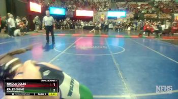 AA - 152 lbs Cons. Round 3 - Nikola Coles, Glacier (Kalispell) vs Kaleb Shine, Glacier (Kalispell)