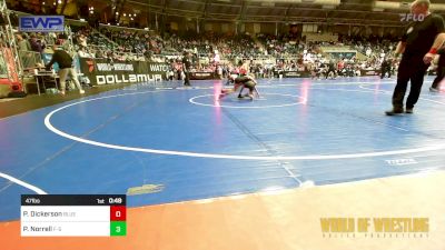 47 lbs Quarterfinal - Preslie Dickerson, Blue Devil Wrestling vs Piper Norrell, F-5 Grappling