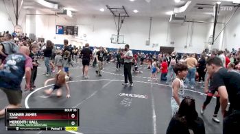 70 lbs Semifinal - Tanner James, SCSOW vs Meredith Hall, White Knoll Youth Wrestling