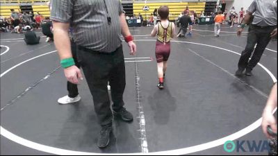 64 lbs Consolation - Noah Miller, Cleveland Takedown vs Myles Huddleston, Chickasha Youth Wrestling