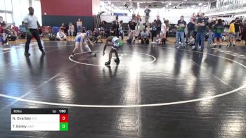 85 lbs Round Of 16 - Nathan Overbey, Bremen Takedown Club vs Tahrik Bailey, UNATTACHED