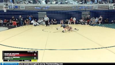 65 lbs Cons. Semi - Shaylie Wilkins, Weiser Wrestling vs Isabella Brown, Team Real Life