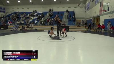 110 lbs Champ. Round 1 - Rebecca Jimenez, Unattached vs Leslie De Anda, Bakersfield College