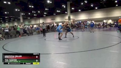 220 lbs Round 2 (10 Team) - Aristotle Zeller, Franklin Blue vs Tod Mancini, Youth Impact Center