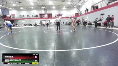 141 lbs Cons. Round 5 - AJ Hague, Colorado Mesa vs George Maholtz, Lander