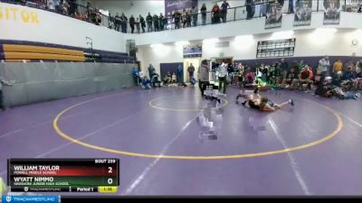 70 lbs Semifinal - William Taylor, Powell Middle School vs Wyatt Nimmo, Shoshoni Junior High School