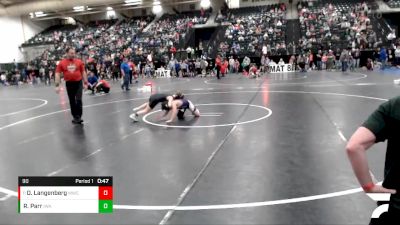 90 lbs Cons. Round 2 - Owen Langenberg, Milford Wrestling Club vs Ryder Parr, IronHawk Wrestling Academy