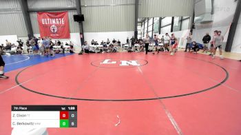 103 lbs 7th Place - Zack Dixon, Team Tugman HS vs Chase Berkowitz, VHW Black