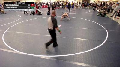 16U - 100 lbs 5th Place Match - Jacoby Brown, Zumbrota-Mazeppa vs Dominic Jordan, Shakopee Mat Club