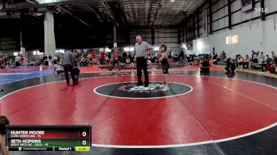 100 lbs Round 4 (6 Team) - Seth Hopkins, GREAT NECK WC - GOLD vs Hunter Moore, CLINIC WRESTLING