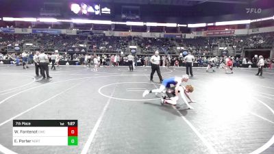 106 lbs 7th Place - William Fontenot, Crusader Wrestling Club vs Eli Porter, Northwest