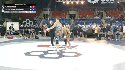 144 lbs Cons. Rd Of 16 - James Ruiz, California vs Caeleb Hutchinson, Kansas
