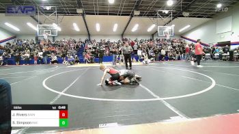 55 lbs Round Of 16 - Jude Rivers, Barnsdall Youth Wrestling vs Sawyer Simpson, Salina Wrestling Club