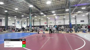49 lbs Consi Of 4 - Xavier Britt, Illinois Valley YW vs Easton Rogers, Umpqua Wrestling Club