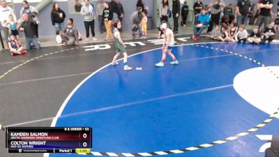 53 lbs Round 2 - Kamden Salmon, Arctic Warriors Wrestling Club vs Colton Wright, Mat-Su Matmen