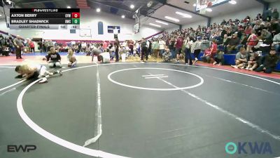 55 lbs Quarterfinal - Axton Berry, Coweta Tiger Wrestling vs Bradley Shadwick, Berryhill Wrestling Club
