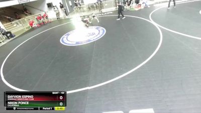 49 lbs Cons. Round 2 - Dayvion Espino, Oakdale Wrestling Club vs Nixon Ponce, California