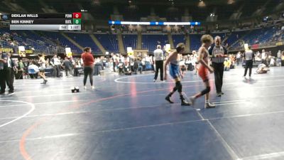 110 lbs 7th Place - Deklan Wills, Pennridge vs Ben Kinney, Butler