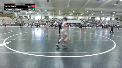 70 lbs Quarterfinal - Kase Pryor, Higher Calling Wrestling vs Jenavieve Sprague, Hawks Wrestling Club