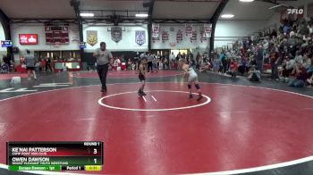 Round 1 - Ke`nai Patterson, Camp Point Kids Club vs Owen Dawson, Mount Pleasant Youth Wrestling