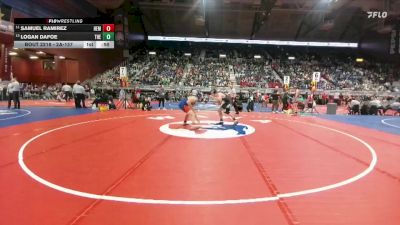 2A-157 lbs Cons. Round 2 - Samuel Ramirez, H.E.M. vs Logan Dafoe, Thermopolis