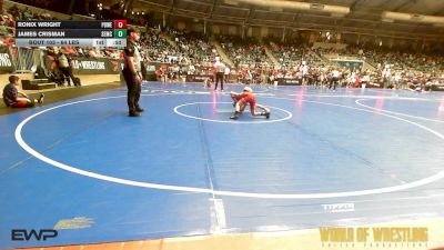 64 lbs Consi Of 16 #1 - Ronix Wright, Powerhouse Comanche OK vs James Crisman, Salem Elite Mat Club