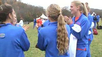 UF Womens Team Cheer after 2012 SEC Cross Country