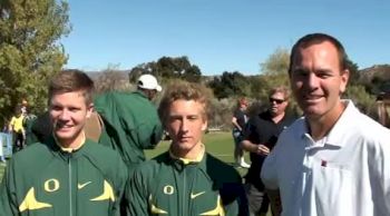 Oregon duo of Trevor Dunbar and Parker Stinson after 3-4 finish at 2012 Pac 12 XC Championships