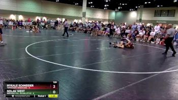 120 lbs Placement Matches (16 Team) - Mykale Schneider, Tomahawk Wrestling vs Nolan West, Brevard FCA- Island Style