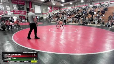 110 lbs Semifinal - Ayana Contreras, Orange Vista vs Tylene Tran, Centennial