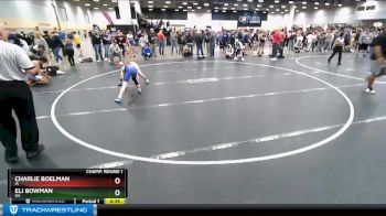 100 lbs Champ. Round 1 - Charlie Boelman, IA vs Eli Bowman, GA