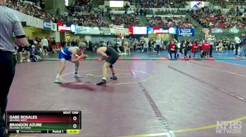 AA - 152 lbs Cons. Round 3 - Brandon Azure, Billings Skyview vs Gabe Rosales, Billings West