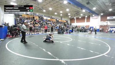 113 lbs Quarterfinal - Anthony Perez, Alemany vs Ethan Rodriguez, San Dimas