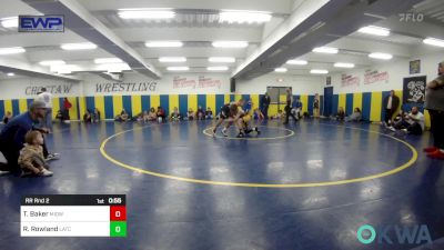 100 lbs Rr Rnd 2 - Tyce Baker, Midwest City Bombers Youth Wrestling Club vs Rhett Rowland, Little Axe Takedown Club