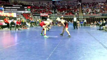 3A-144 lbs Champ. Round 1 - Kepler Carmichael, North Scott vs Ethan Johnson, ADM